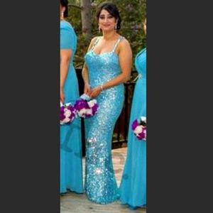 Turquoise Sequin Dress